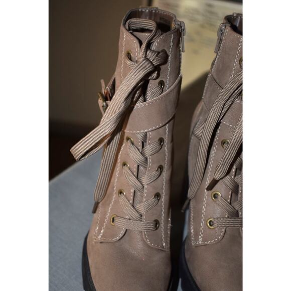 Bamboo Chunky Platform Boots Size 6 - Picture 4 of 6